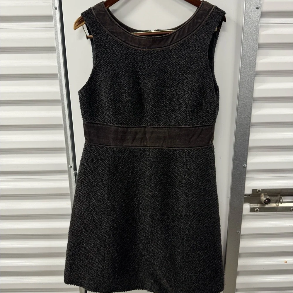 Tory Burch Wool‎ Blend Sleveless Dress Brown Womens Size 12 Utility Lagenlook